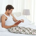 thumbnail image 5 of JUNZAN Men's Pajama Pants Flowe Rooster Sleepwear Pants PJ Bottoms Drawstring and Pockets, 5 of 5