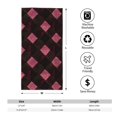 thumbnail image 2 of Polyester Long Towel Multi-Size Water Absorption Good Bright Fluffy Soft For Bathroom Swimming Pool Beach Outdoor Travel Argyle Plaid Darkorchid_2, 2 of 8
