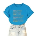 thumbnail image 6 of Fesfesfes Women T Shirts Short Sleeve Women Fashion Crewneck Printed Short Sleeve T-shirt Casual Loose Shirt Tops Tops for Women S(US:4), 6 of 6