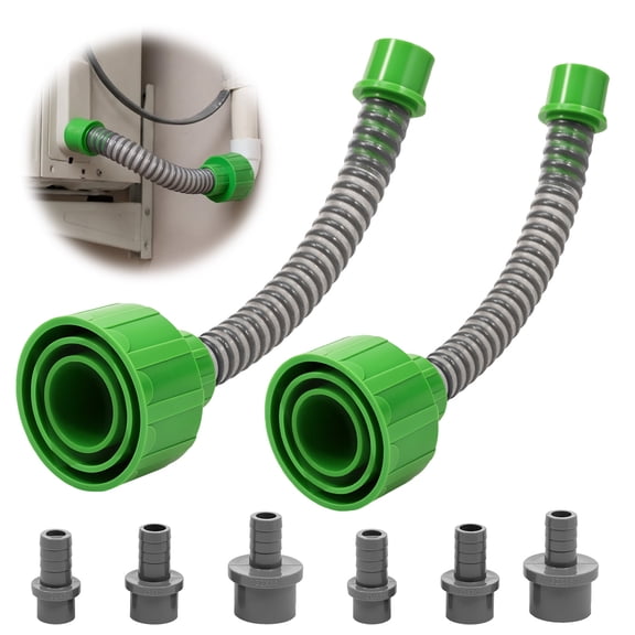 AC Drain Line Cleaner Tool for Wet Vac, HVAC Condensate Drain Line Unclogger Adapter with Clear Visibility Tube, Fits 1 Inch PVC & 1.25"-2" Vacuum Hoses