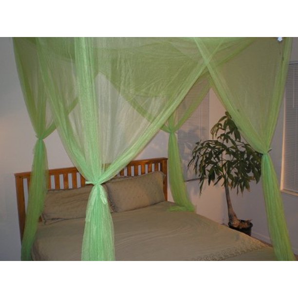 OctoRose® 4 Poster Bed Canopy Netting Functional Mosquito Net Full