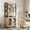Beige, variant on WAMPAT Modern 72" Tall Library Bookcase with Glass Doors & Adjustable Shelves, Wood Bookcase with Storage Cabinet & Open Shelves for Home Office & Living Room, Oak