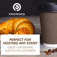 thumbnail image 4 of Qucyy Brown Disposable Coffee Cups With Lids 12 oz, Premium Insulated Paper Ripple Cups for Hot Coffee, Paper Cups 12 oz Coffee Cups 12 oz, Paper Coffee Cups with Lids (80 Pack) Brown an, 4 of 5
