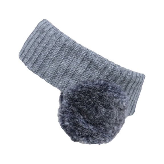 WITHMOONS Winter Ear Warmer Sun Visor Ribbed Knitted Hat Headband Earflap Cap JDY1486 (Grey)