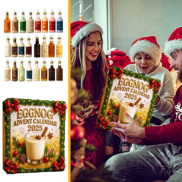 CaiYueKe Eggnog Advent Calendar 2025 Holiday Countdown Christmas Treats Festive Fun Family Gifts Seasonal Surprise December Delights Traditional Flavors