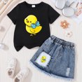 thumbnail image 2 of TOWED22 Girl Clothes Summer 2 Piece Outfit T-Shirt + Denim Skirt Teen Girl Spring Clothing(F,6-7 Y), 2 of 4