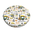 thumbnail image 1 of Balery Transportation Cartoon Fundas de asiento para taburete de bar redondo de tela de terciopelo ajustables que protegen de arañazos y manchas para sillas de 14 a 17 pulgadas.-14 inch, 1 of 7
