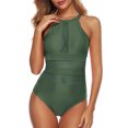 thumbnail image 5 of Otvok Trends Womens One Piece Swimsuits Tummy Control Plus Size High Waisted Bathing Suit Monokini S Green, 5 of 6
