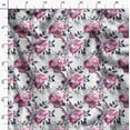 thumbnail image 3 of Soimoi Red Poly Georgette Fabric Peony Floral Fabric Prints By Yard 52 Inch Wide, 3 of 6