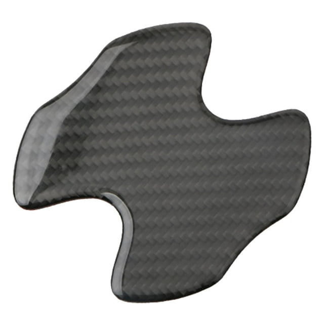 4 protectores de fibra de carbono para manijas de puertas de coche, pegatinas antiarañazos Fibra de Carbono Negro