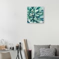 thumbnail image 2 of Cuadro Decorativo - Cuadrado de flor suculenta acuarela Jr Impresión en canvas, estrechado, 2 of 2