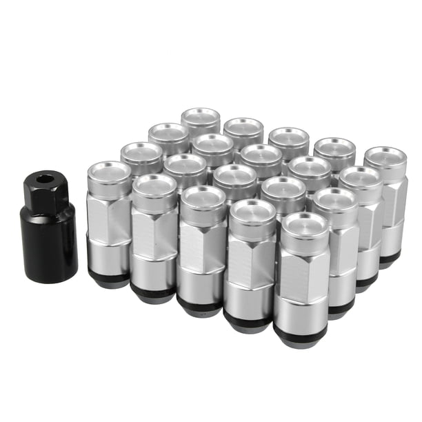 Tuerca Extremo cerrado M12x1.5 para Coche Unique Bargains 54mm Tono plateado 21 uds