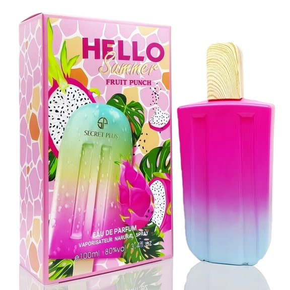 Hello Summer Fruit Punch Women's Eau de Parfum, Women's Perfume, Fruity Floral Perfume, Gifts for Women, Long Lasting Fragrance for Women, 3.4 fl oz