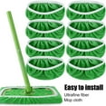 thumbnail image 2 of Huanledash Flat Mop Cloth Wet Dry Dual Use Ultra Soft Thickened Elastic Band Coral Fleece/Microfiber/Chenille Replacement S/L Optional Water Absorption Rotary Mop Cleaning Pad for Bathroom, 2 of 8