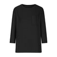 thumbnail image 6 of Wiyuqeen Womens Eyelet Summer Tops Trendy Solid 3/4 Length Sleeve Shirts Casual Loose Vacation Outfits Comfy Blouses with Pocket, 6 of 6