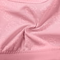 thumbnail image 6 of Women's Floral Front Button Bra, Wide Strap V-Neck Full Support Comfortable Soft Cup Wireless Brassiere S, 6 of 7