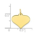 thumbnail image 2 of 10K Yellow Gold Charm Pendant Plain .013 Gauge Engraveable Heart Disc, 2 of 2