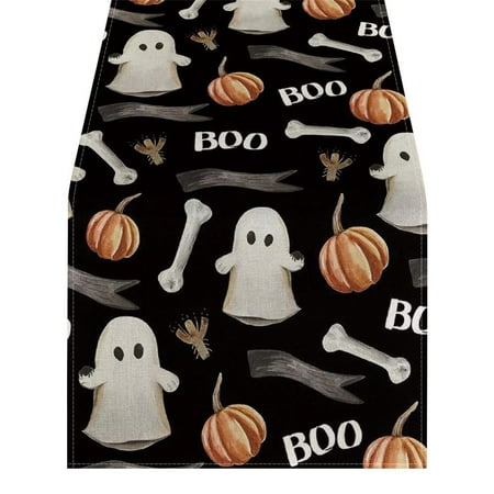 

Hlandsky Watercolor Cute Halloween Table Runner 33*120Cm/33*183Cm