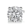 thumbnail image 2 of 14K White Gold Round brilliant I2 Clarity Diamond Stud Earrings 0.15 ct., 2 of 4