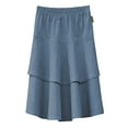 thumbnail image 7 of Girl's Lightweight 2 Layered Denim Knee Length Skirt, 7 of 7