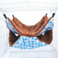 thumbnail image 4 of Hamaca de 2 niveles para Sugar Glider, accesorios de jaula de conejillo Conejo azul Sunnimix Cama hamaca de hámster, 4 of 8