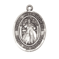 thumbnail image 2 of .925 Sterling Silver Divina Misericordia Medal Pendant on 24 inch Rhodium Plated Heavy Curb Brass Chain with Lobster Claw clasp, Catholic Religious Necklace -Made in USA- Deluxe Velvet Gift Box, 2 of 3