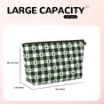 thumbnail image 4 of Picia Green White Christmas Tree Lumberjack Plaid Printed Leather Travel Toiletry Bag,Cosmetic Organizer, Makeup Travel Bag, Durable Travel Pouch, Compact Toiletry Bag, Travel Accessories, 4 of 6