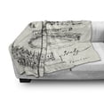 thumbnail image 3 of Sketchy Soft Flannel Fleece Throw Blanket, Travel the World Themed Historical Italian Landmarks Venice Rome Florence Pisa, Cozy Plush for Indoor and Outdoor Use, 60" x 80", Black White, by Ambesonne, 3 of 6
