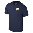 thumbnail image 2 of Men's Colosseum Navy Notre Dame Fighting Irish Logo Lockup 2-Hit Active Blend T-Shirt, 2 of 3