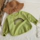 thumbnail image 1 of Sudadera con capucha Honeeladyy para niños, camiseta de manga larga para bebé, camiseta de cuello redondo y manga larga para baloncesto y golf (verde, 5-6 años), 1 of 3