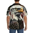 thumbnail image 3 of Easygdp Retro American Eagle A Mens Short Sleeve Button Down,Cuban Shirts for Men，Men's Casual Short-Sleeved Shirt-3X-Large, 3 of 5