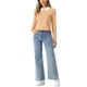 thumbnail image 2 of INSPIRAR CHIC Blusa de Manga Larga para Mujer con Cuello de Muñeca y Rayas en Contraste, Cierre Elástico en la Parte Posterior, Talla XS Amarillo Rosa, 2 of 6