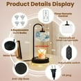 thumbnail image 5 of Candle Warmer Lamp with Timer, Blue White Watercolor Fan Shell Non-slip Wireless Remote Control Wax Melts Warmer with 4 Bulbs for Home Office Dorm, Birthday Gifts for Women, 5 of 7