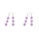 thumbnail image 2 of Pendientes de gancho trenzado Qarigey para mujer colgantes Púrpura 2piezas, 2 of 6