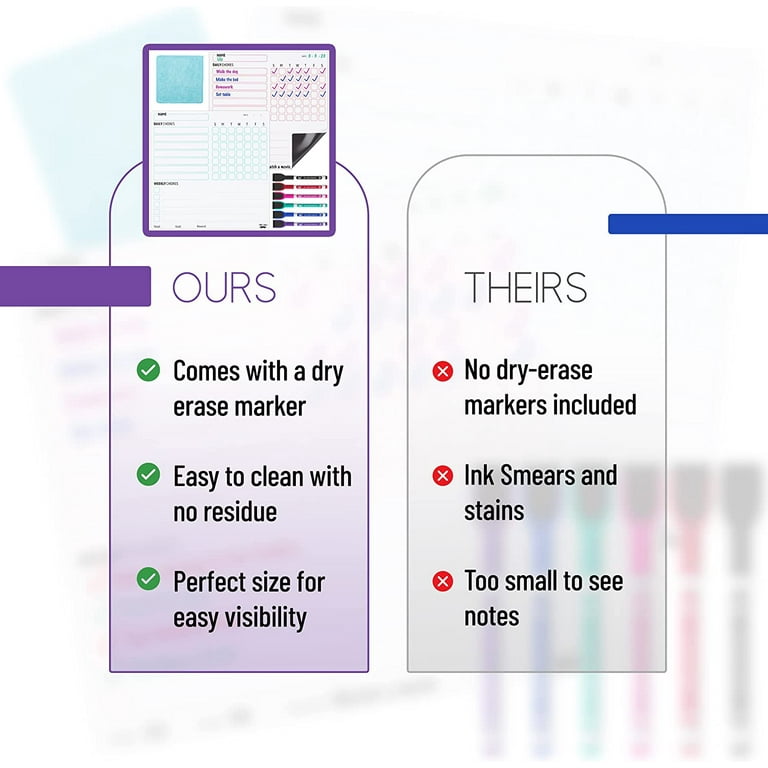 2 Pack Chore Chart for Multiple Kids, Dry Erase