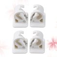 thumbnail image 2 of 4pcs Bathroom Wall Round Rod Hook with Sticker Shower Curtain Rod Holder Clamp, 2 of 7