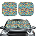 thumbnail image 2 of Balery Colorful Fish 1 Parasol para parabrisas de coche de 2 piezas | Parasol plegable para parabrisas delantero de coche para la mayoría de sedanes-Large, 2 of 6
