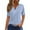 Light blue, variant on Baberdicy Basic Button-Down T-Shirt - Women's Solid Color Casual Short Sleeve Top, Comfortable Crew Neck Everyday Essential Tee (Black | L)