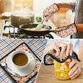 thumbnail image 4 of Fall Watercolor Autumn Leaves Pattern Kitchen Oven Mitt and Pot Holder Sets 2 Pcs for Baking, Cooking and Grilling, Heat Resistant Up To 392 °F, 4 of 6