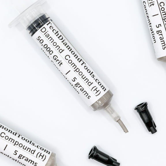 TechDiamondTools Diamond Polish Paste Set of 3 Syringes X 5 Grams (H), Polish Lapping Compound, Sizes 4000 8000 50000 Grit, Mesh - With High(50%) Concentration of Diamond Powders