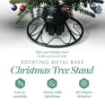 thumbnail image 2 of Home Heritage 1-1.75" Artificial Christmas Tree Rotating Metal Stand, Black, 2 of 10