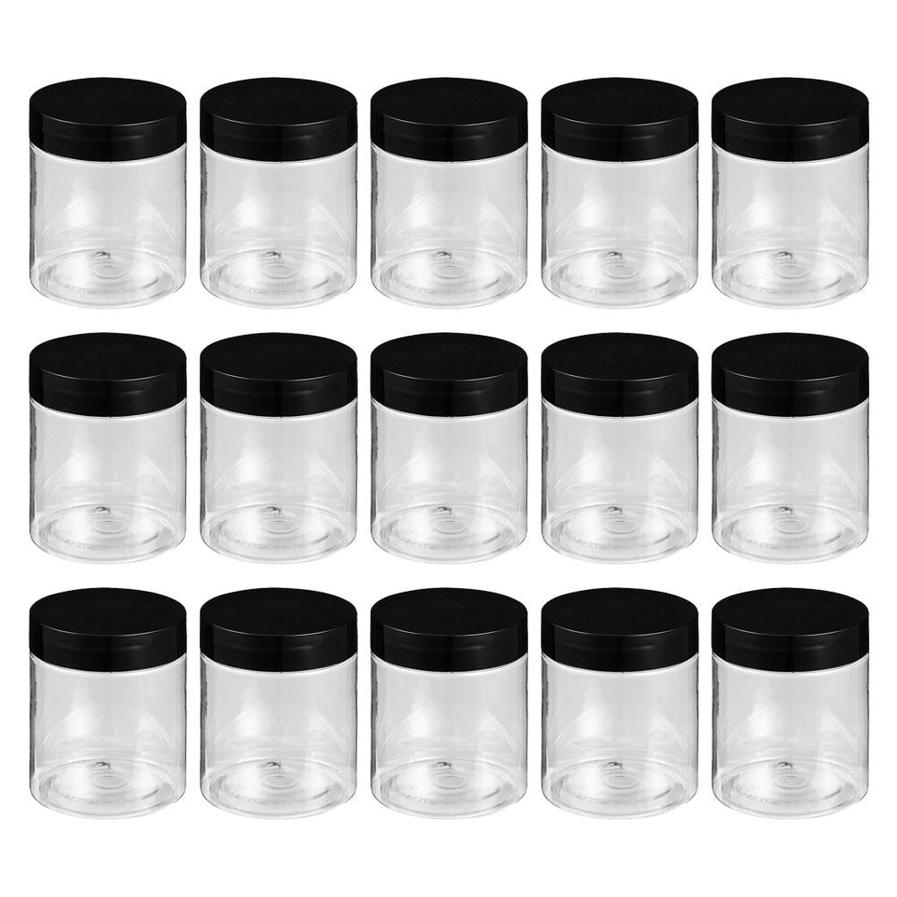 15pcs Clear Plastic Jars Craft Storage Containers Storage Jars for ...