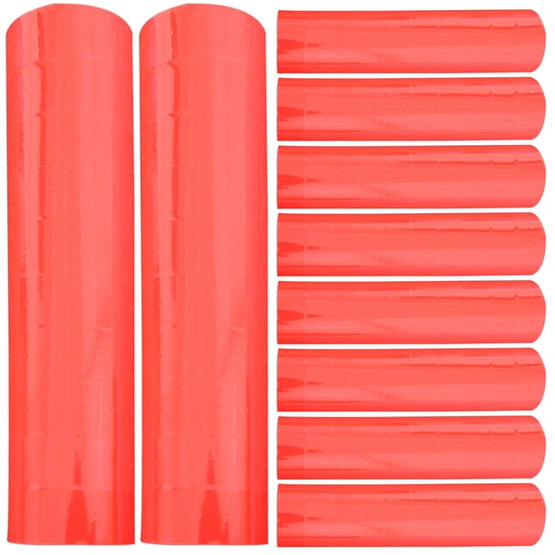 10 rollos de etiquetas adhesivas de precio en blanco. Etiquetas adhesivas de precio.