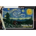 thumbnail image 2 of Bainbridge Island, Washington, Van Gogh Starry Night, Bigfoot (12x18 Wall Art Poster, Room Decor), 2 of 3