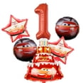 thumbnail image 3 of Decoraciones para fiestas de cumpleaños de Cars Disney Pixar Cars Lightning Mcqueen Globos Servilletas de papel Vasos Platos Bolsas de regalo Vajilla Suministros, 3 of 5