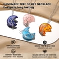 thumbnail image 3 of Bestyle Birthstone Necklace for Women Tree of Life Moon Pendant Synthetic Blue Turquoise Healing Crystal Necklaces December Mother's Day Gifts, 3 of 8