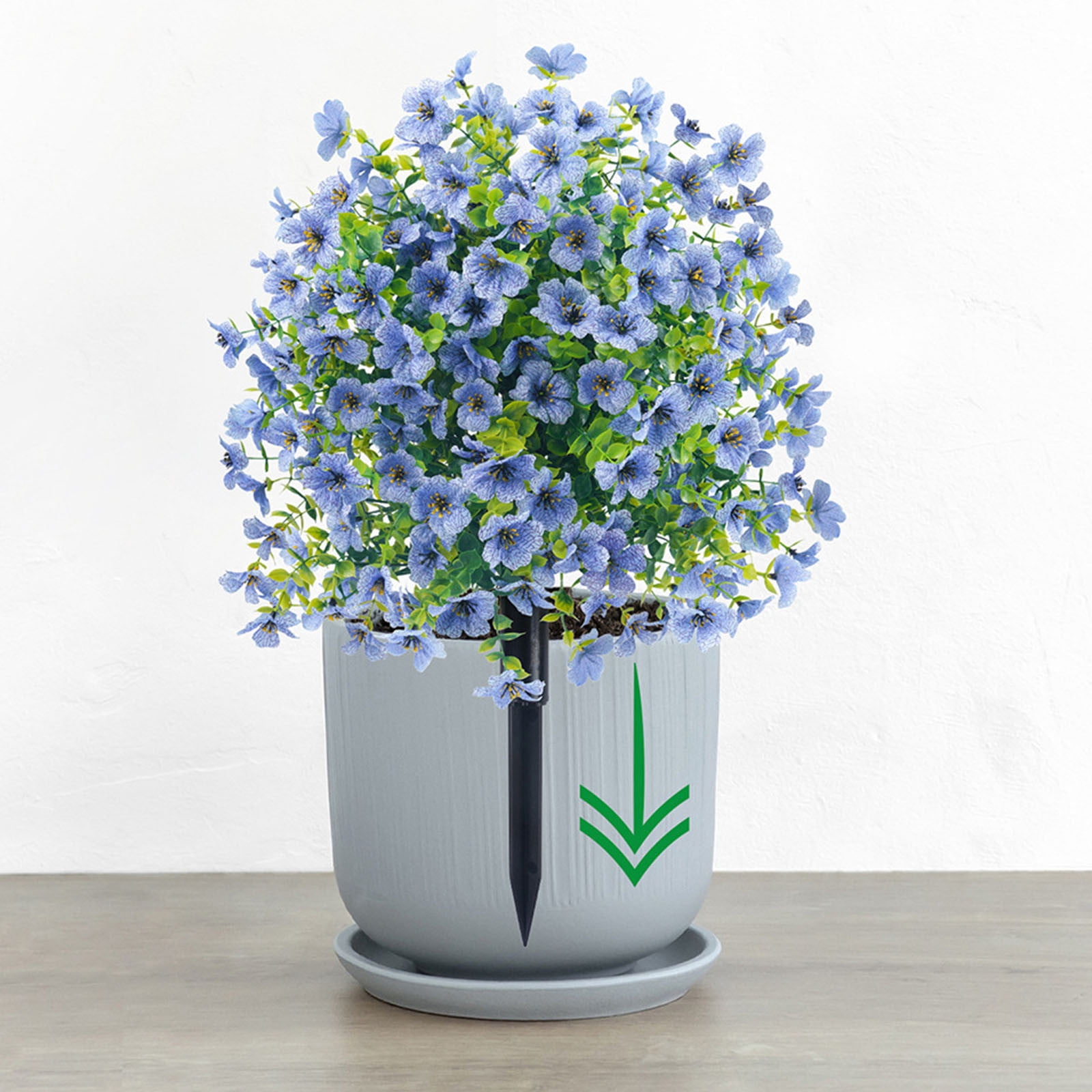 Violet Artificial Flower Garden Stakes Outdoor Decor Realistic Faux Flowers Yard Landscaping Ornament for Patio Balcony Front Yard with Durable Plastic Construction and Rust-Free Design