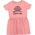 thumbnail image 3 of Inktastic Grandma Grandpa Love Me Arrow Girls Toddler Dress, 3 of 5