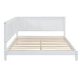 thumbnail image 5 of Solid Wood Daybed Frame, Full Size Sofa Bed with Two-Side Rails, Multi-functional Day Bed Frame for Bedroom Living Room, No Box Spring Needed, White, 5 of 7