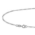 thumbnail image 4 of 14k Solid White Gold 1.9 Mm Figaro Chain Necklace 16" Spring Ring, 4 of 4
